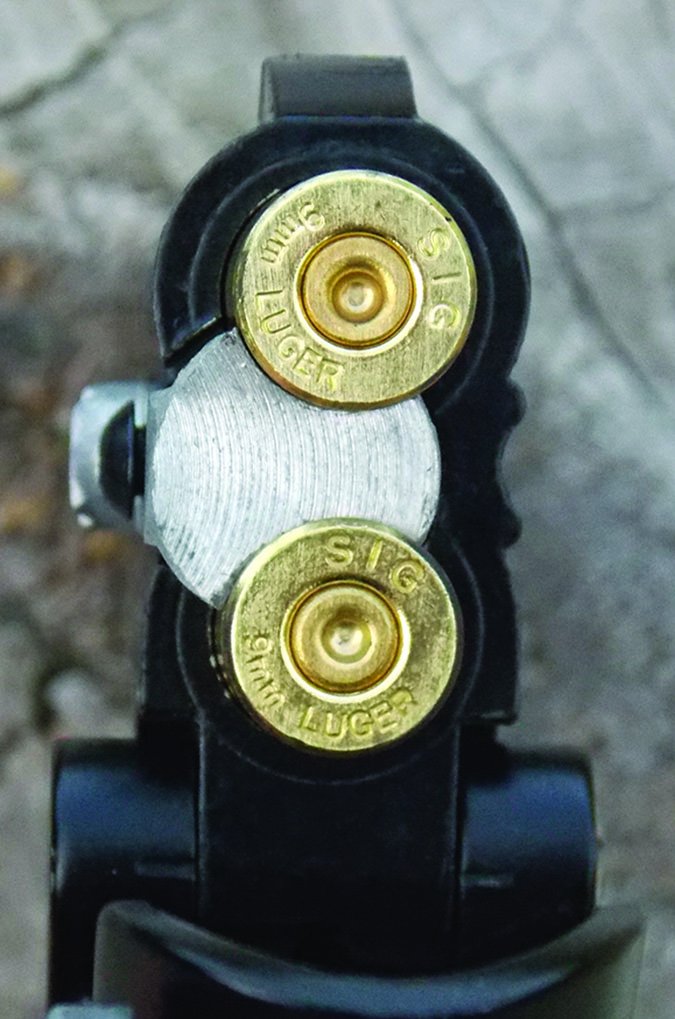 standard-pressure 9mm loads in Cobra Derringer